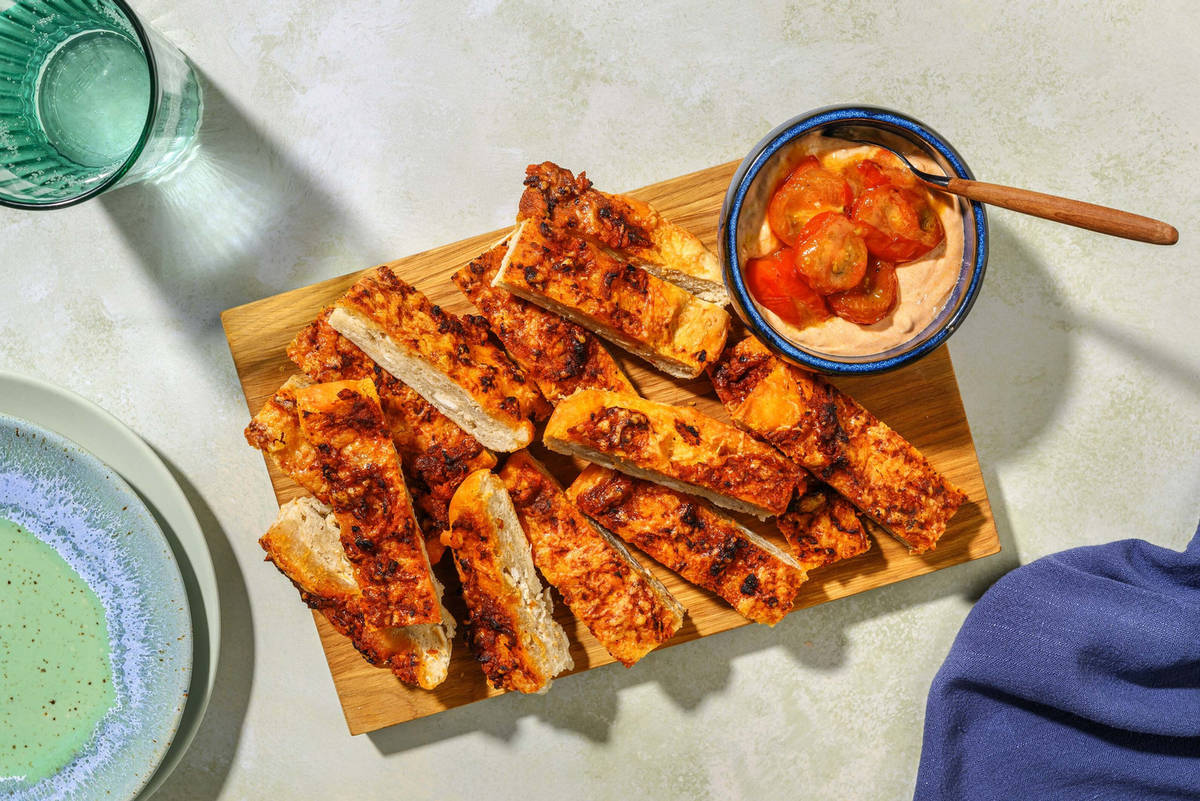 Trempette au pesto de tomates séchées