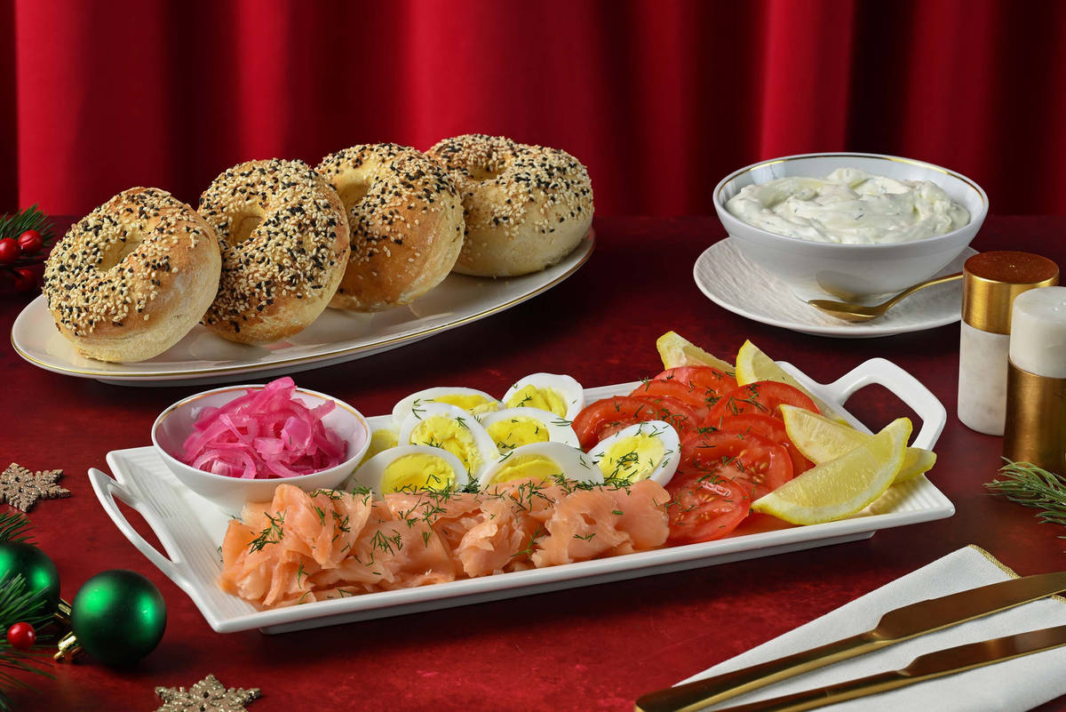 Holiday Morning Bagel Board