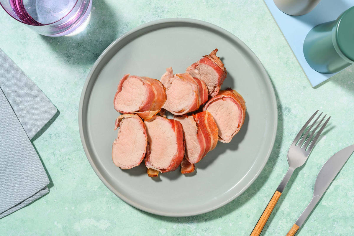 Rôti de filet de porc enroulé de bacon (500 g)