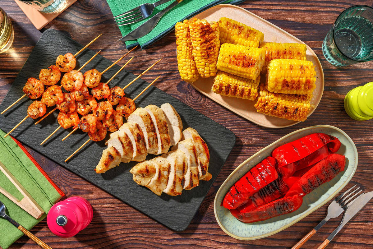 Skewered Jumbo Shrimp & Chicken Grill Pack