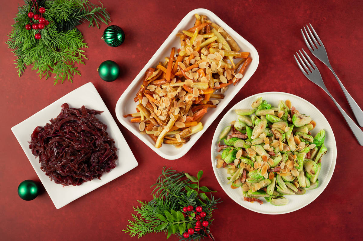 Trio of Christmas Vegetable Sides