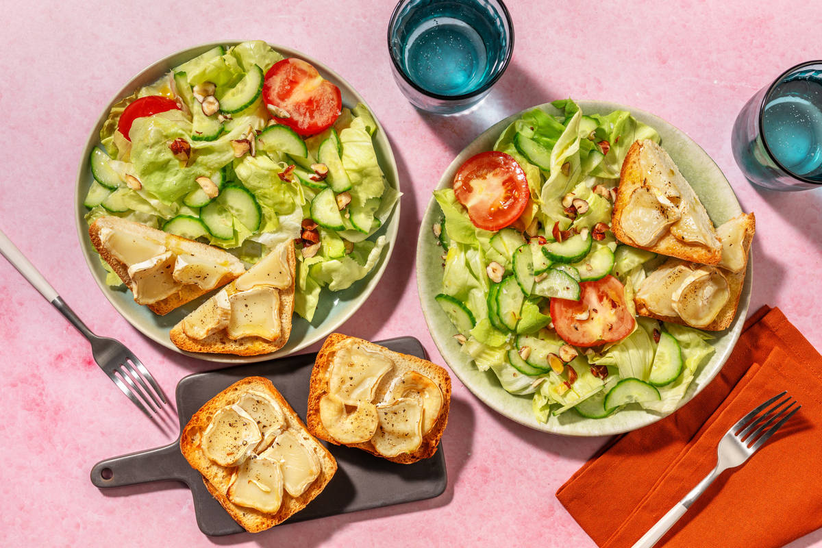 Goat's Cheese Crostini and Salad
