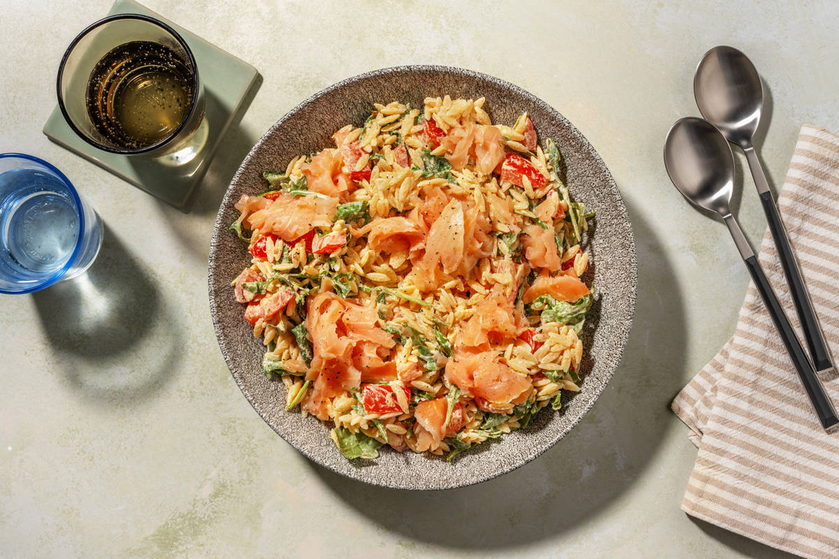 Smoked Salmon and Orzo Salad