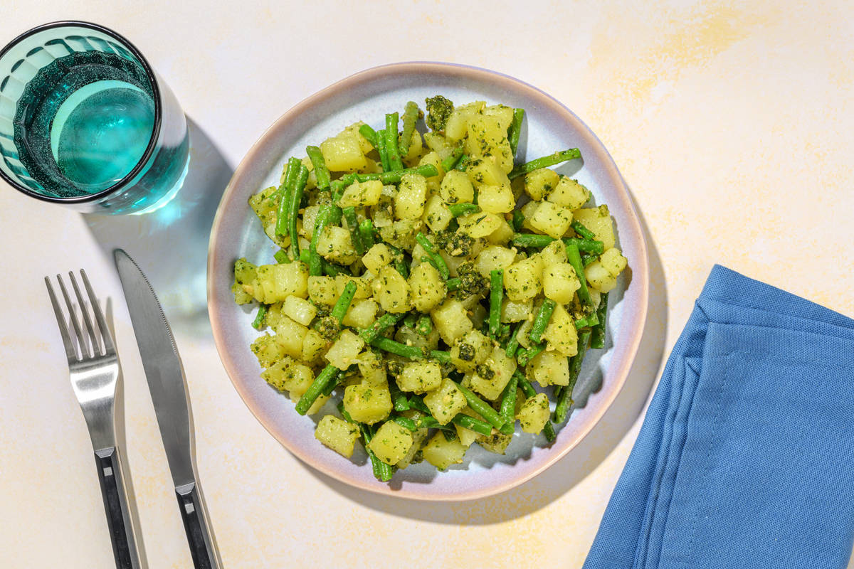 Insalata di fagiolini tiepida alla ligure