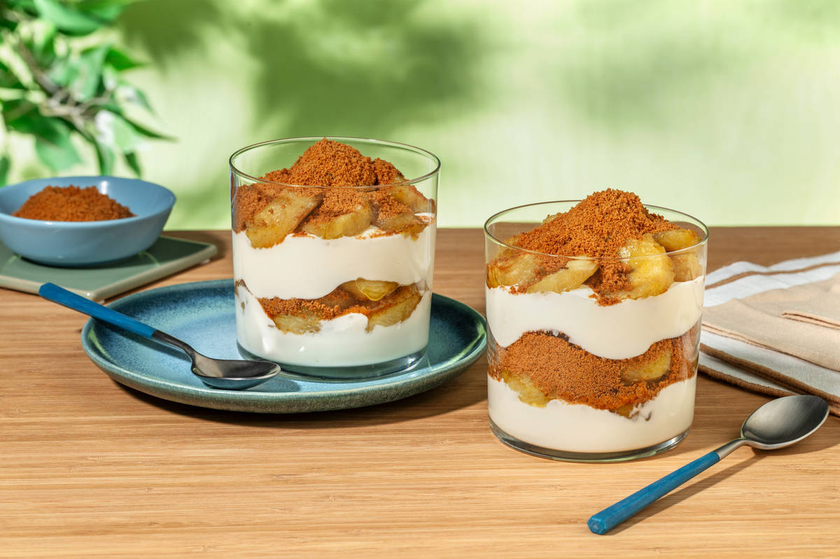 Verrines façon banoffee : banane & spéculoos