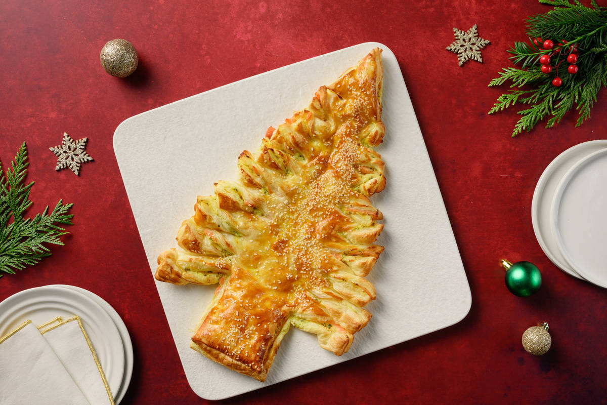Sapin feuilleté saumon & crème d'aneth