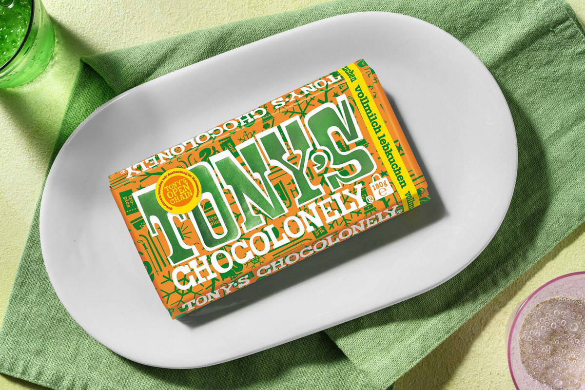Tony's Chocolonely Vollmilchschokolade mit Ingwer und Lebkuchenstückchen