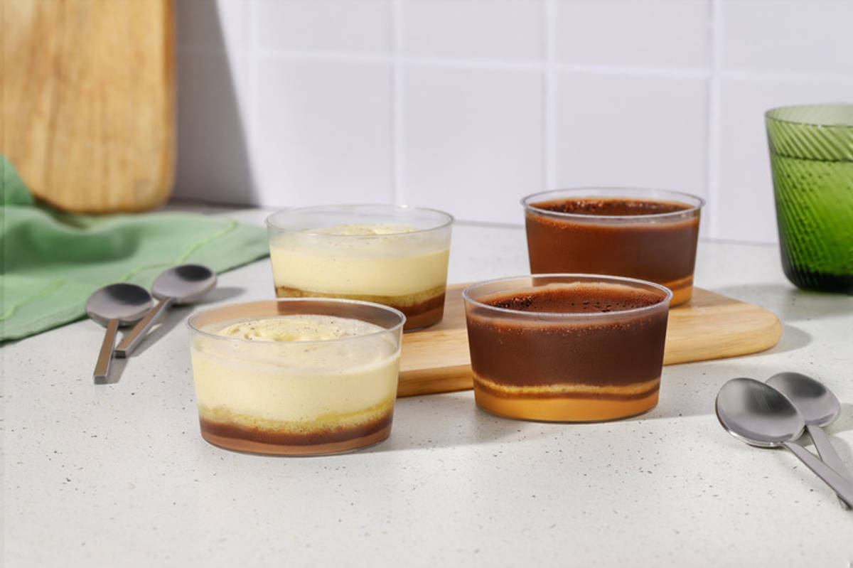 Mørk chokoladedessert og Vaniljemousse dessertpakke
