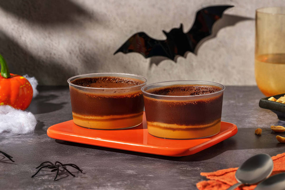 Parfait van chocolade en pinda