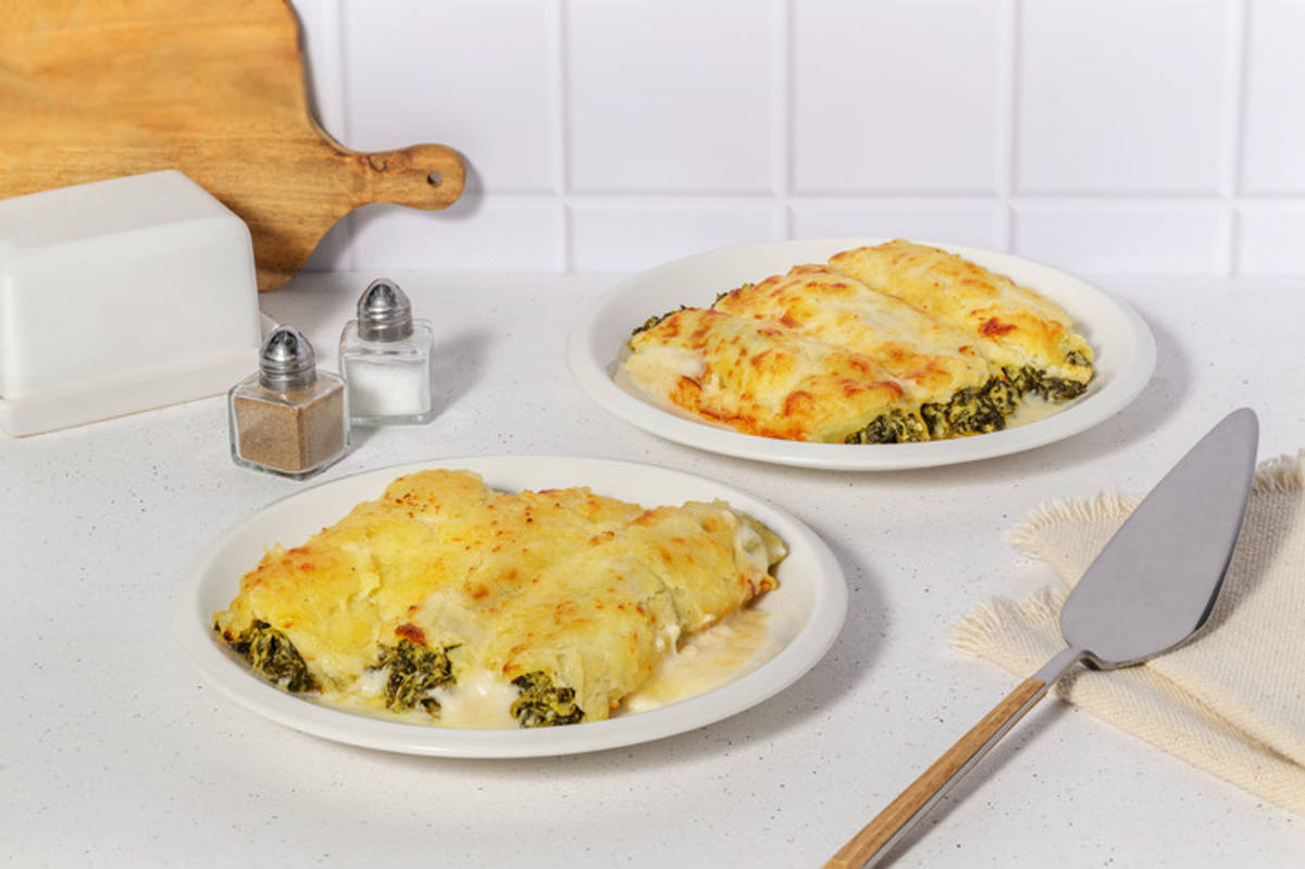 Canelones de espinacas con queso de cabra | Casa Mas
