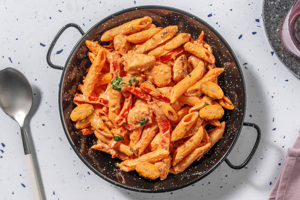 Herby Creamy Tomato Chicken Penne