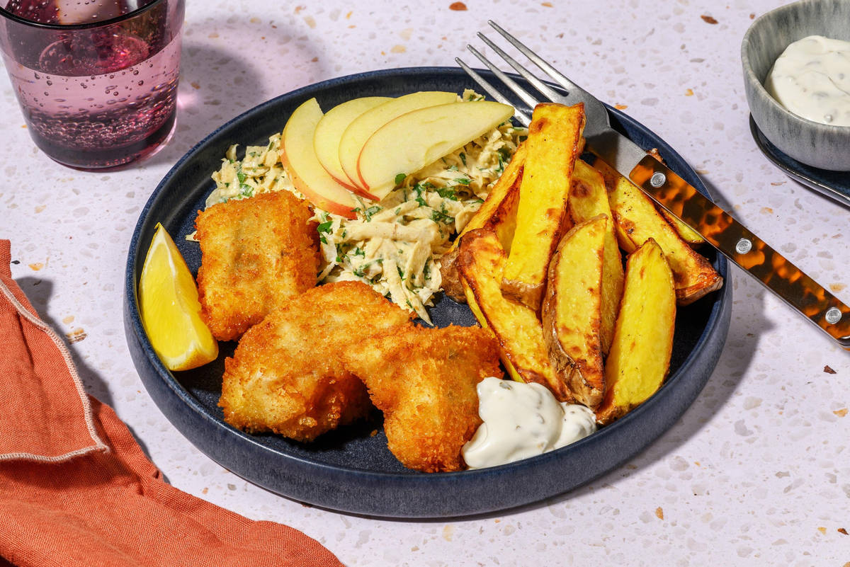 Pankopaneret hvid fisk