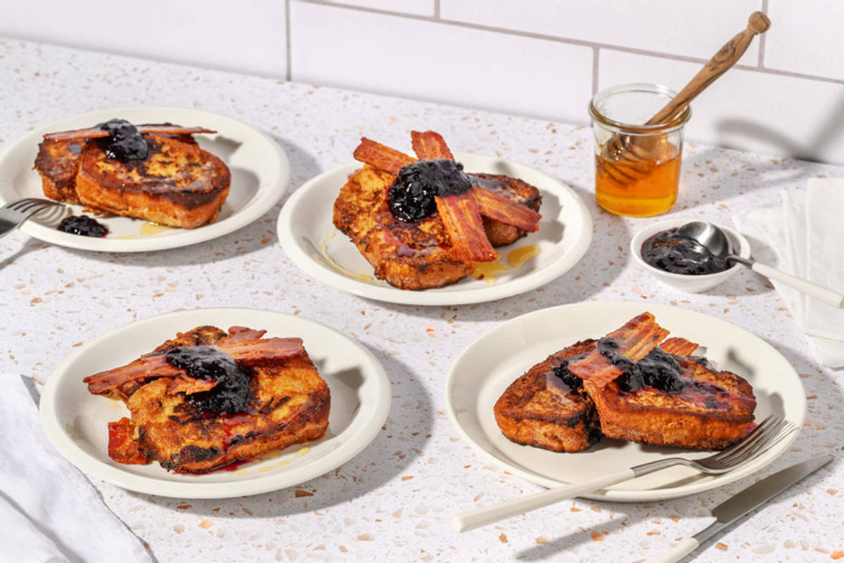 Tasty blueberry french toast
