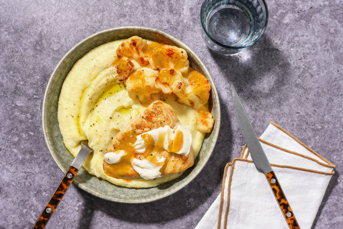 Pollo con salsa de membrillo