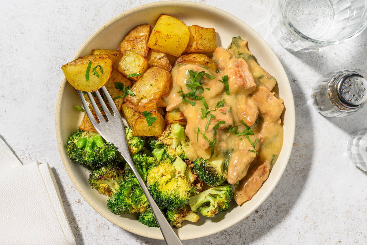 Schweinsnierstück in würziger Senfsauce