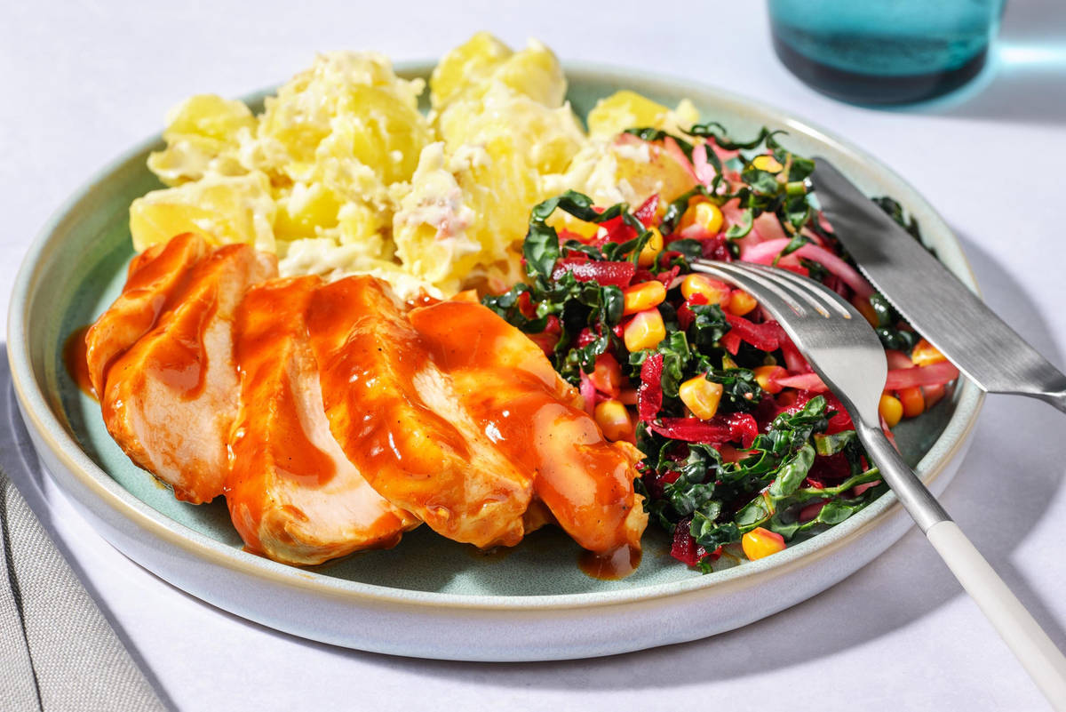  BBQ-glaseret kylling