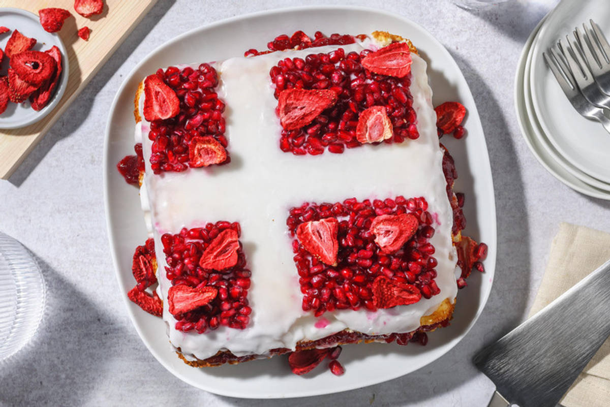 5 Years in Denmark Hindbærsnitte Cake