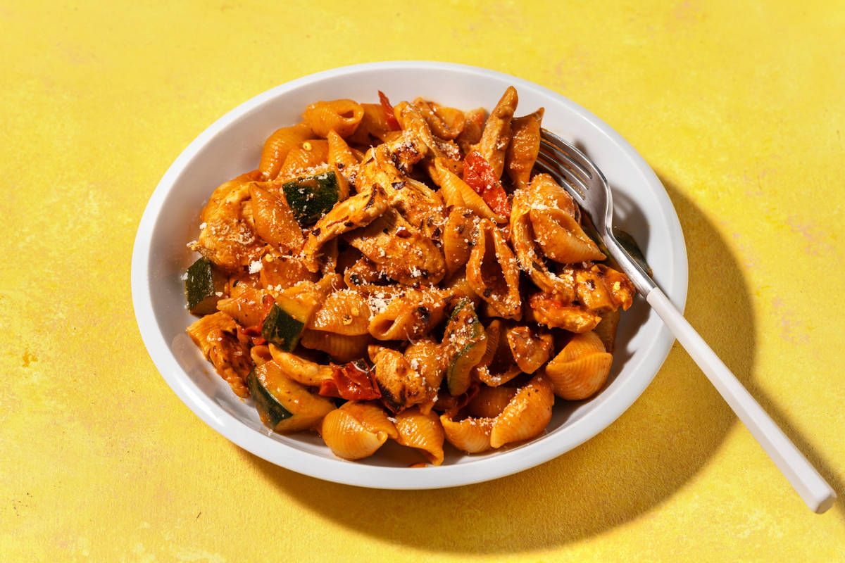 Cajunkryddad kycklingpasta