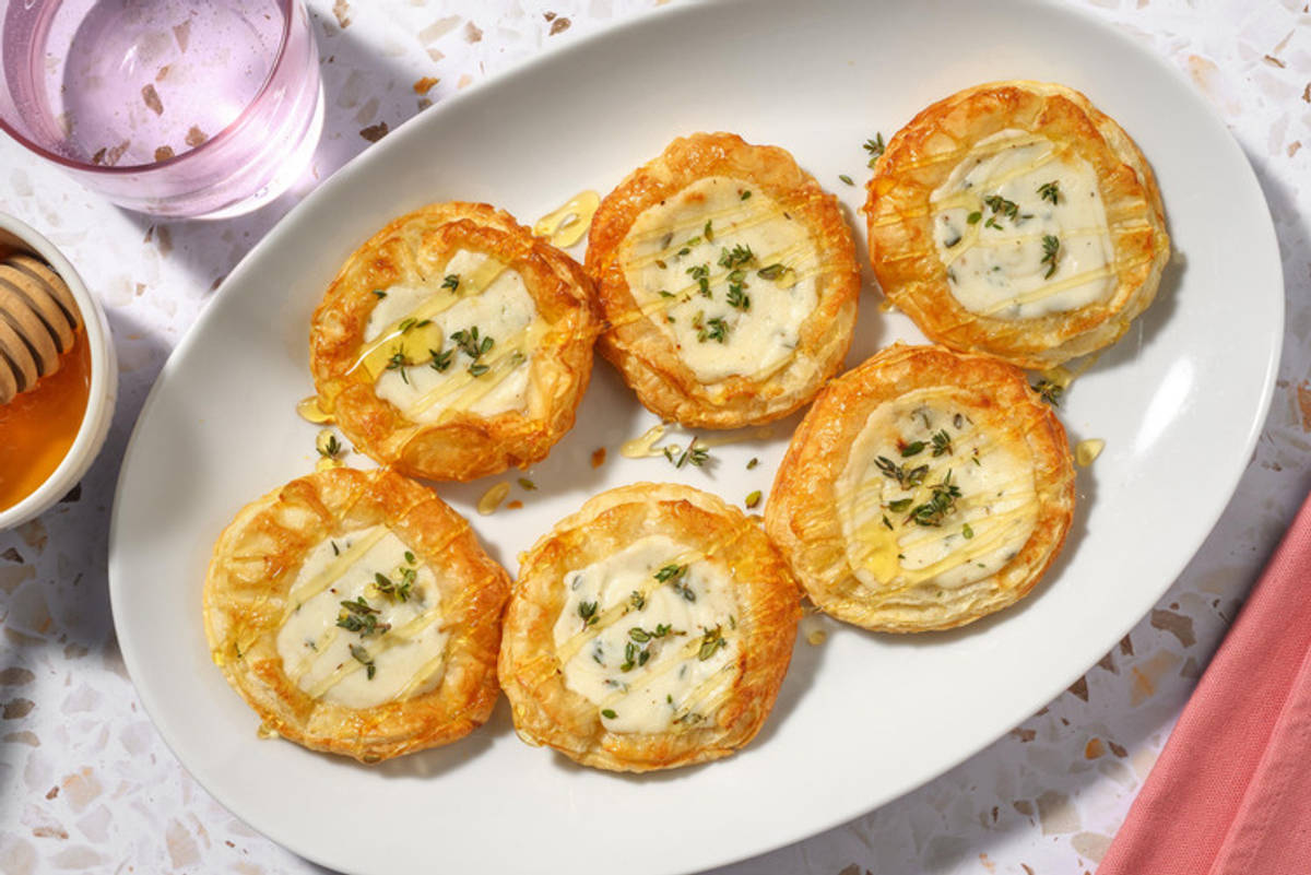 Mothers day goat cheese canapes