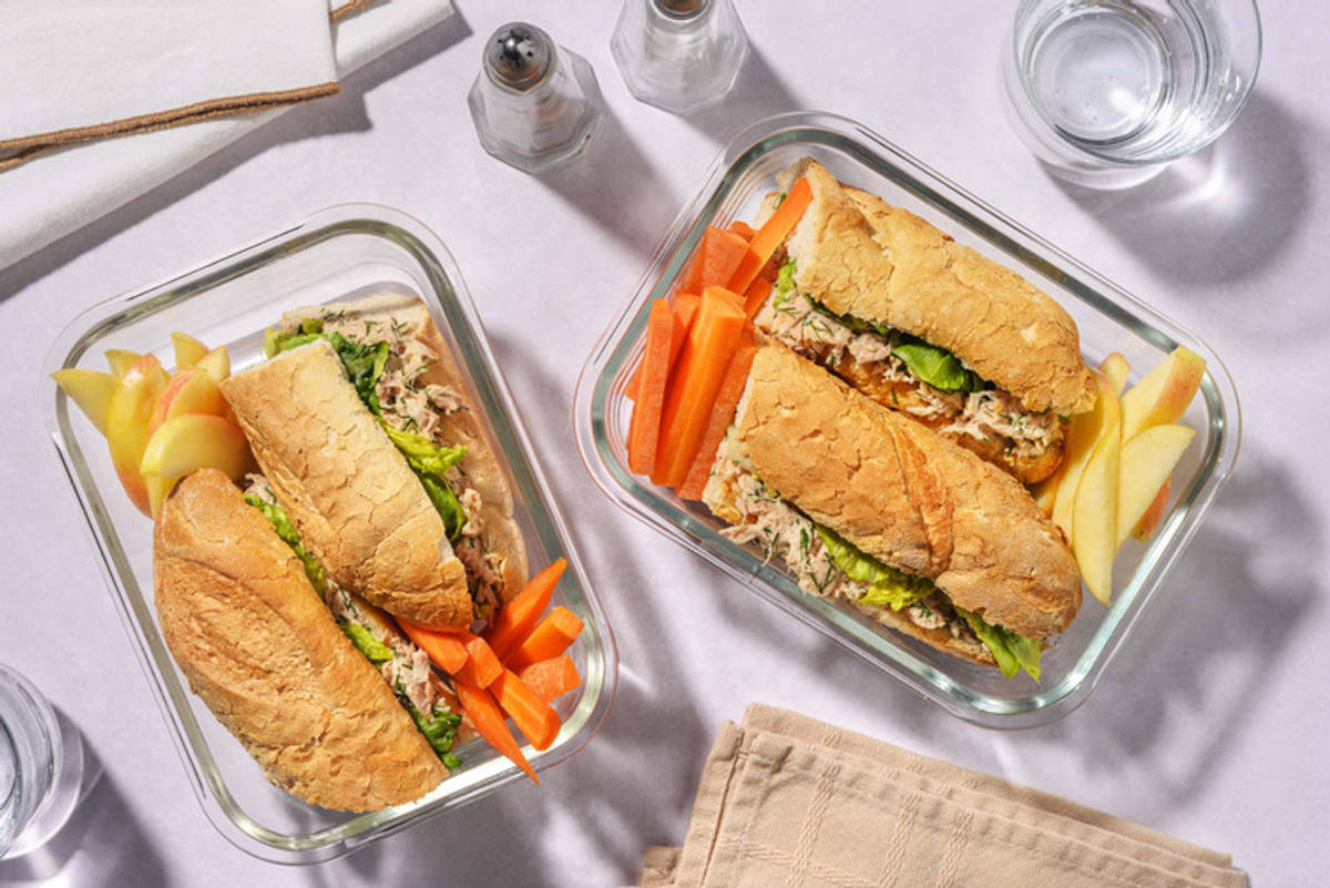 Rask tunfisksandwich til matpakken