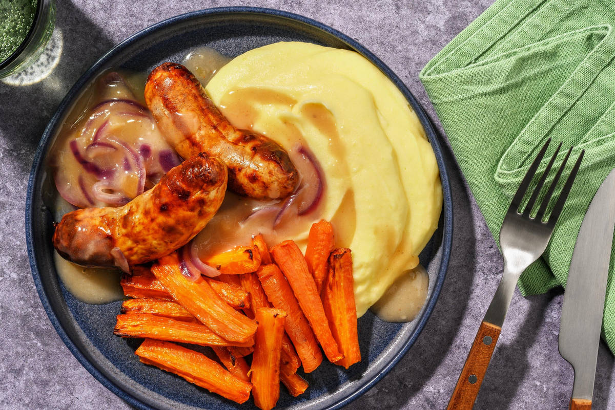 Cumberland Sausages and Mash