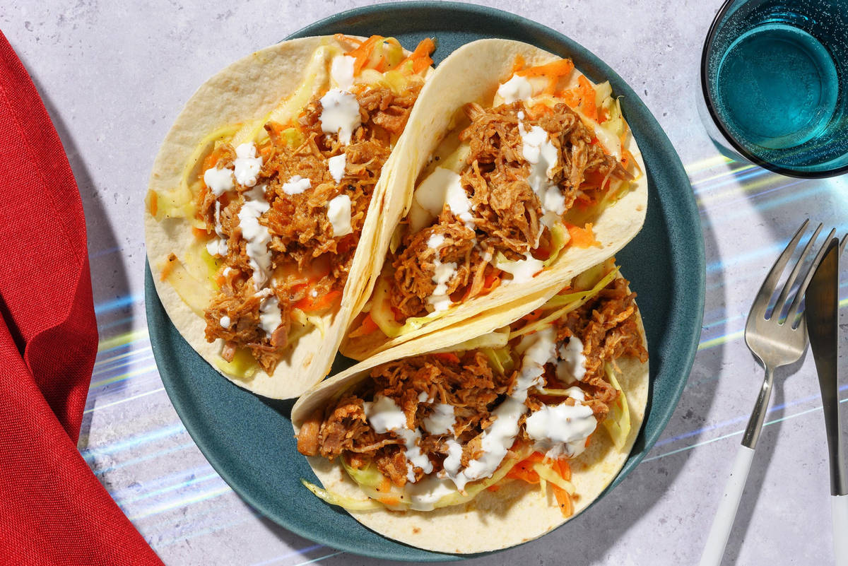 Tacos express di carnitas e cheddar