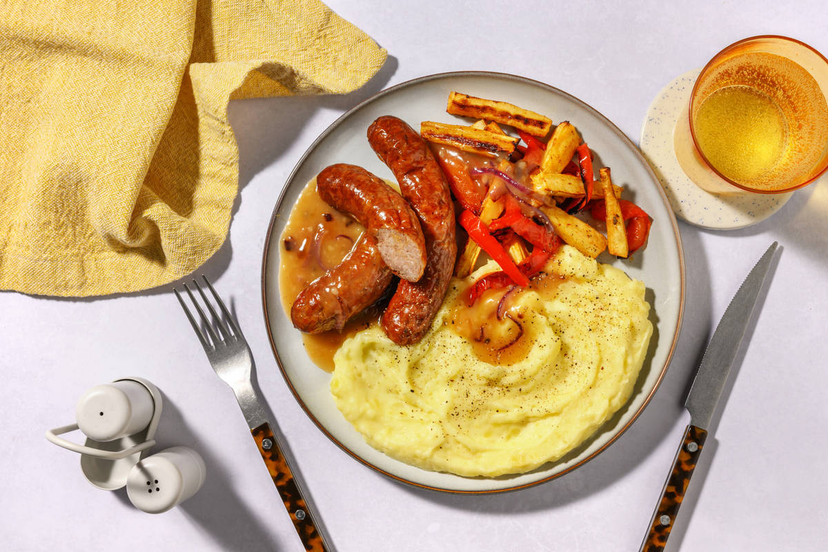 Cumberland Sausages and Mash