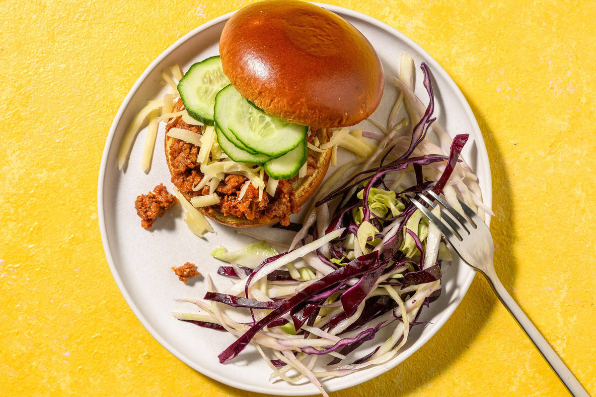 Quick BBQ beef mince sloppy joe's
