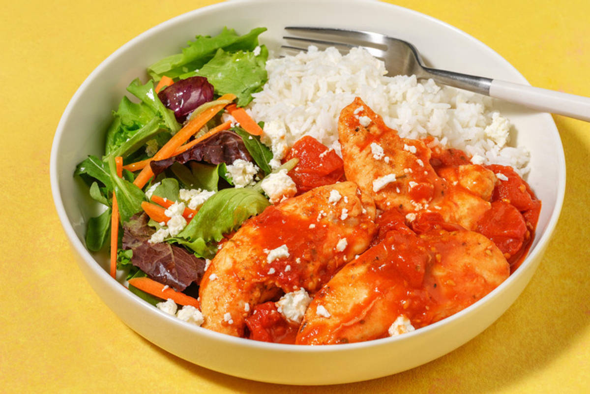 Krydret kylling og tomatsauce