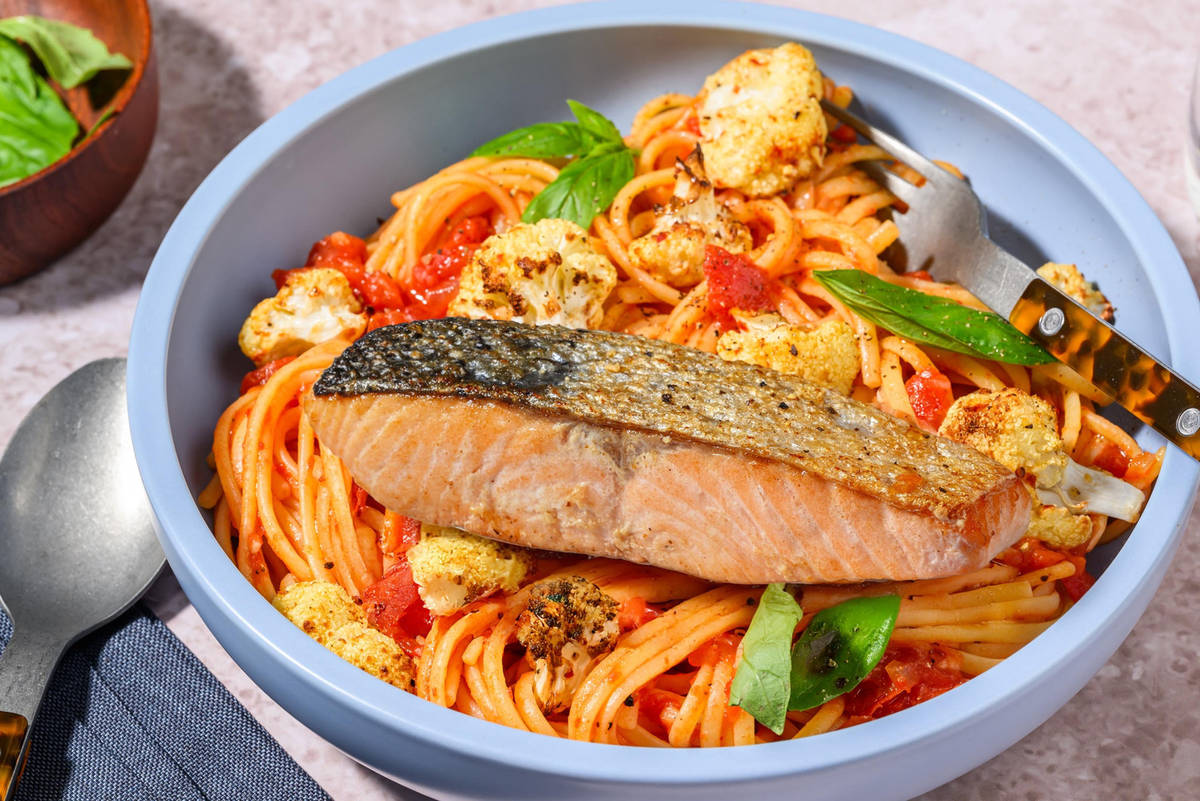 Frische Linguine mit extra Hähnchen und Röst-Blumenkohl