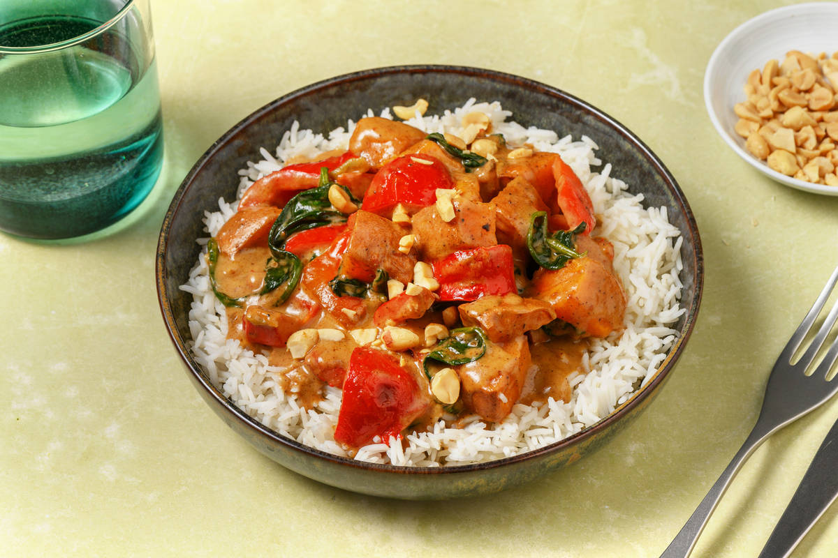 West African Maafe Inspired Peanut and Prawn Stew