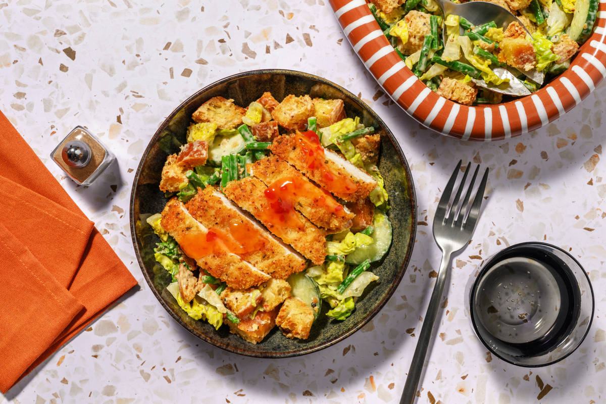 Crispy Chicken Thai Green Style Caesar Salad
