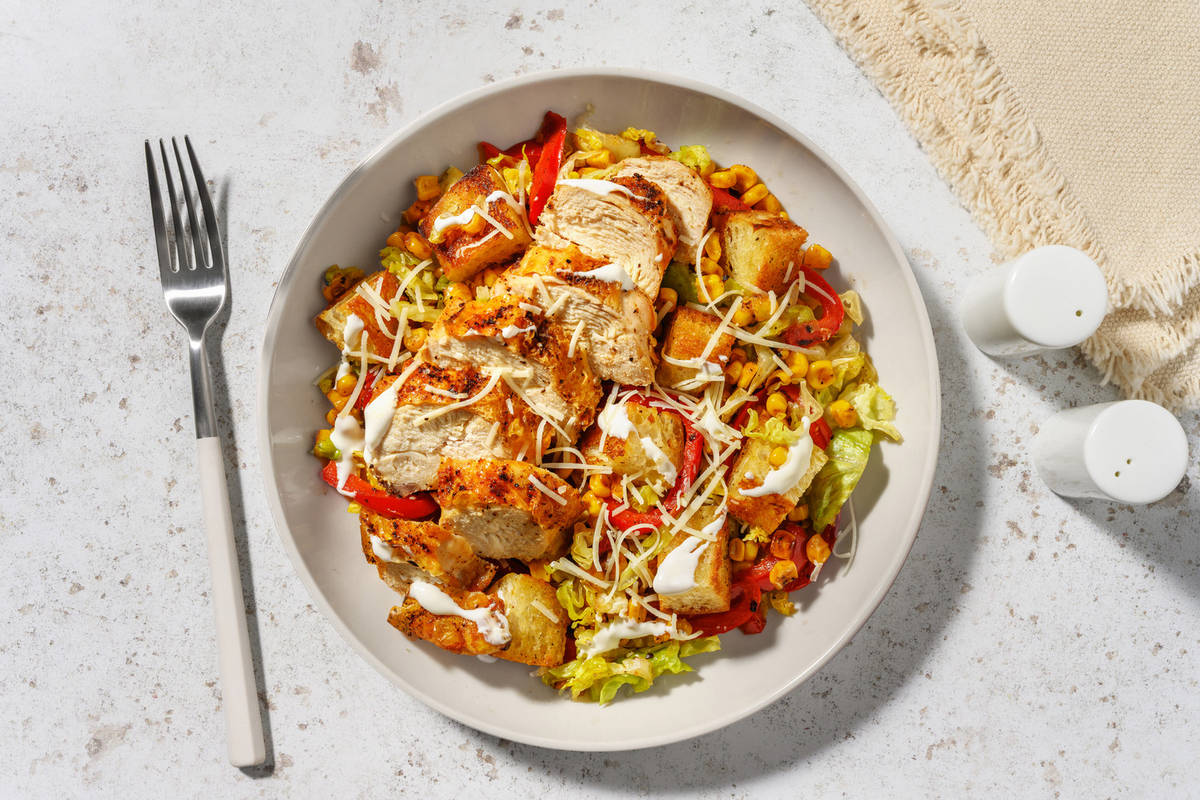 Mexican Style Chicken and Charred Veg Salad