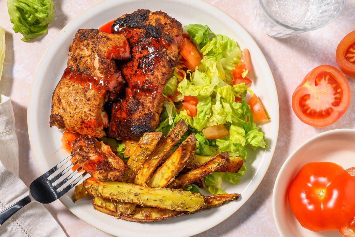 Hot Honey Spiced Chicken Thighs