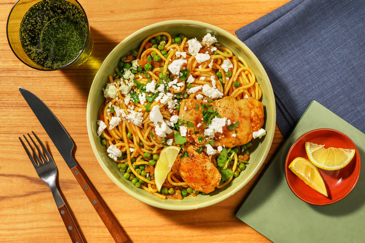 Peruvian Inspired Spiced Chicken Pasta