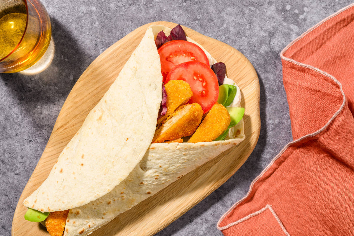 Piadina ai nugget veggie e salsa yogurt