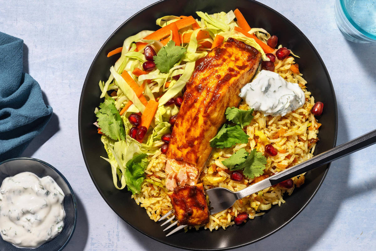 Tikka masala-krydret ørred