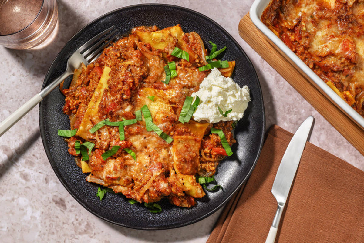 Rustikk vegetarlasagne