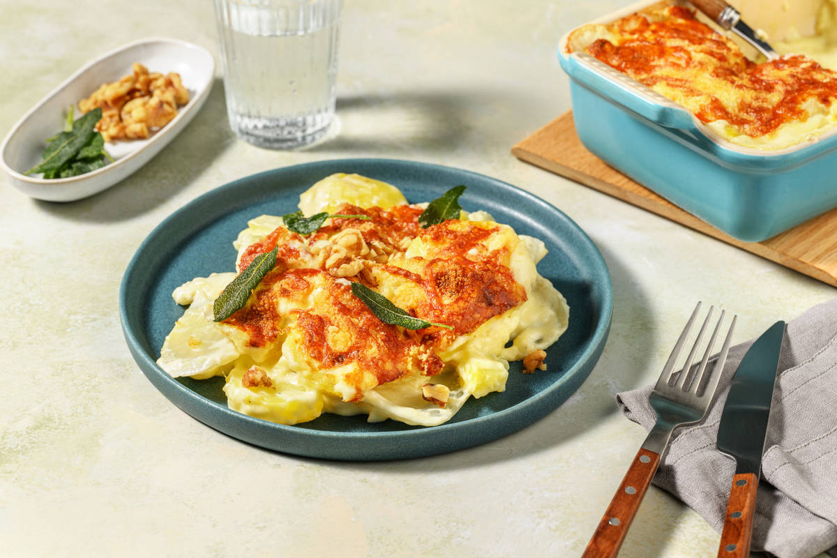 Sformato di finocchi gratinati al fontal