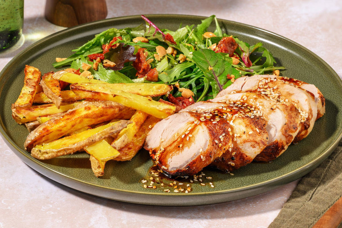 Honey and soy marinated pork tenderloin