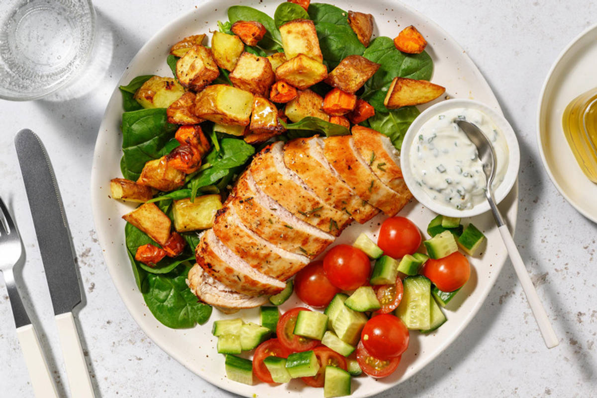 Rosmarin- og hvitløkskrydret kylling