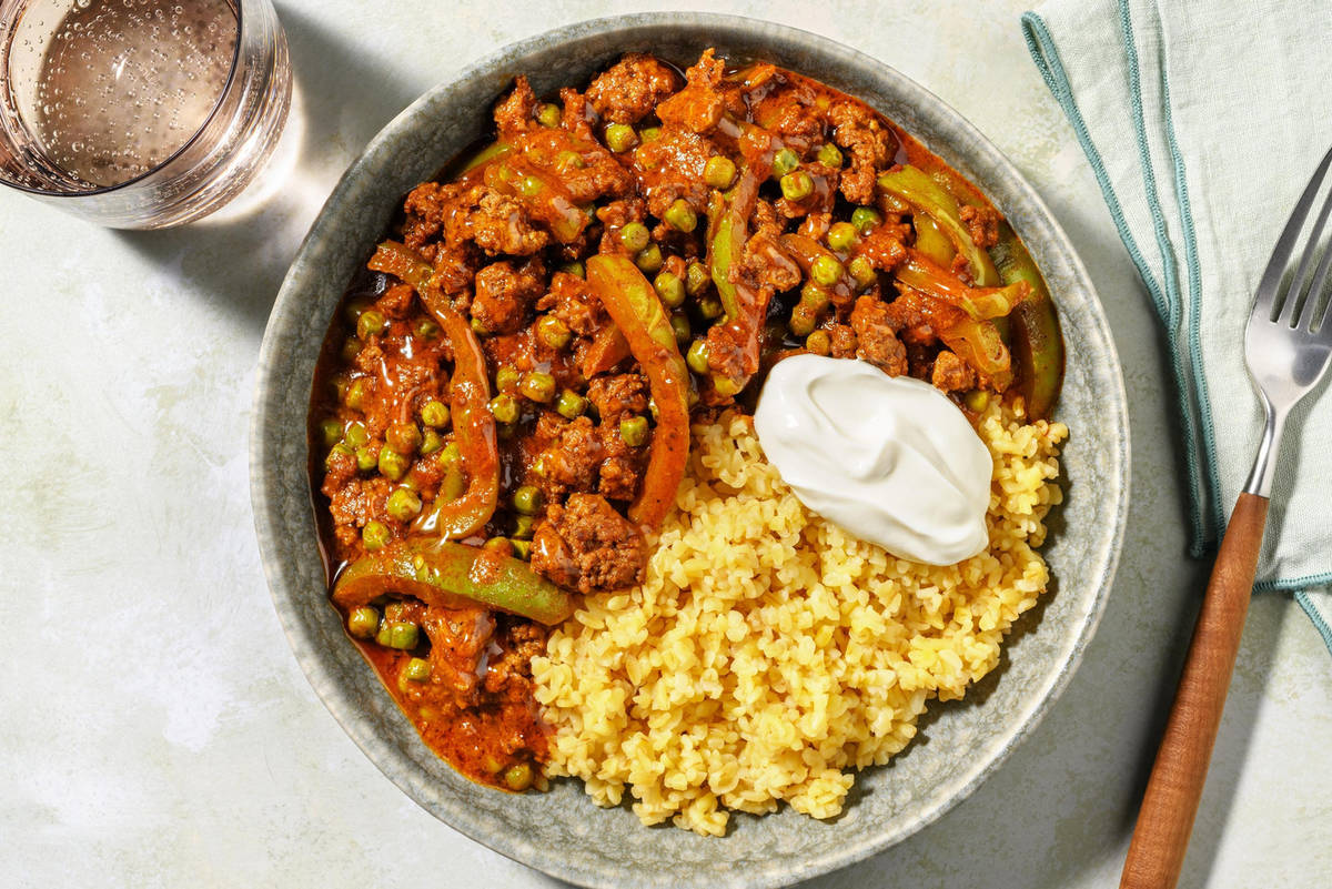 Super Quick Beef and Pea Rogan Josh