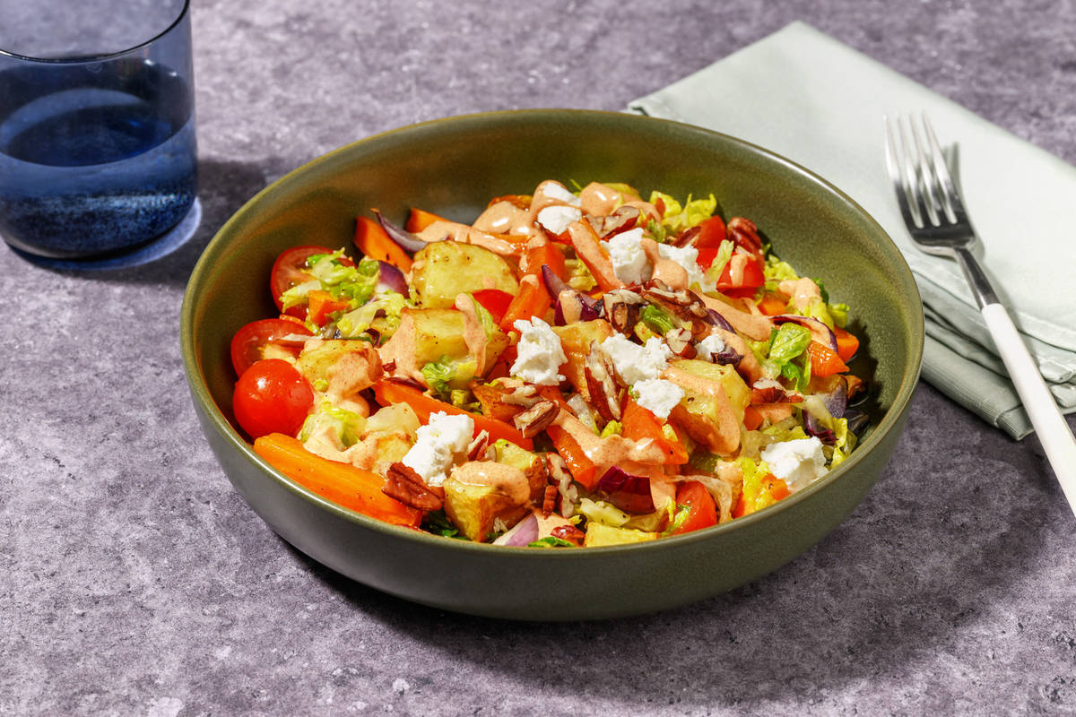 Middle Eastern Style Chicken and Roasted Veg Salad