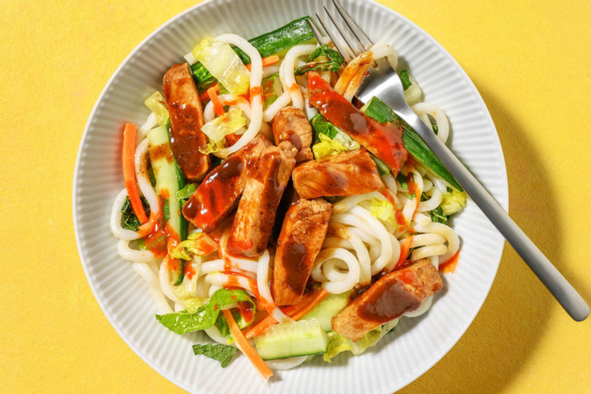 Teriyaki-glaseret svineschnitzel