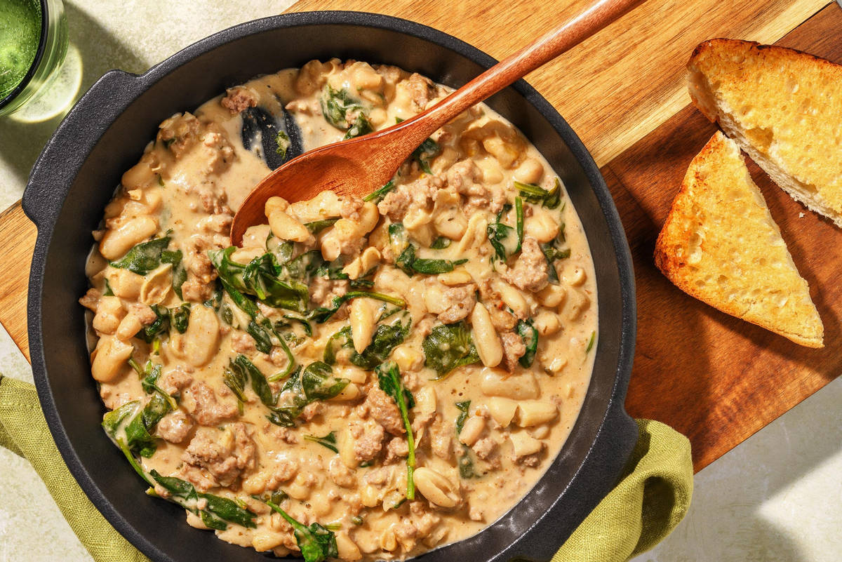 One Pot Sausage and Butter Bean Cassoulet