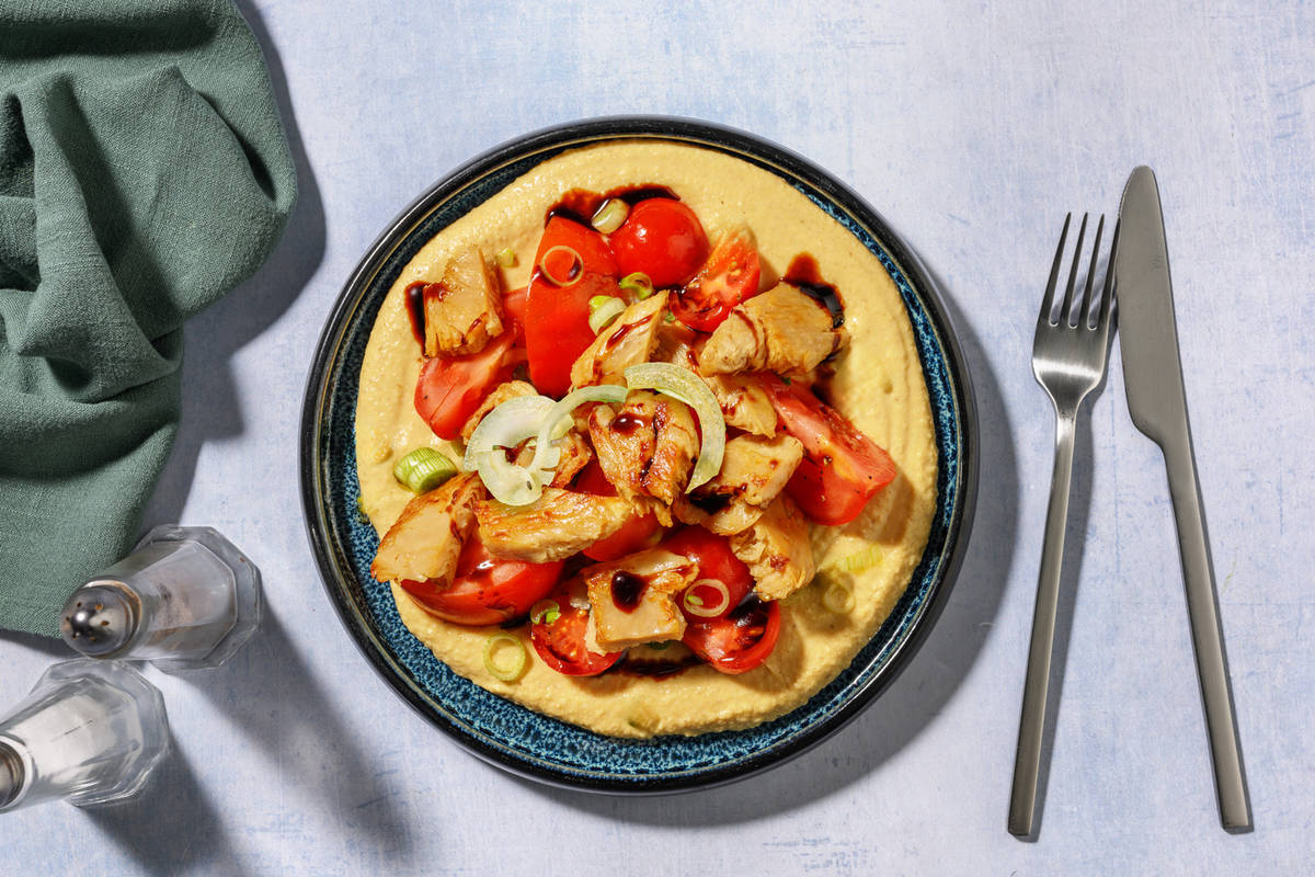 Heura con hummus de judías blancas