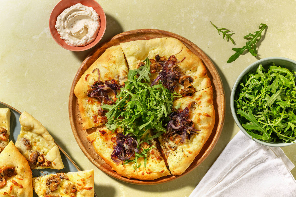 Creamy Truffle Mushroom Pizza
