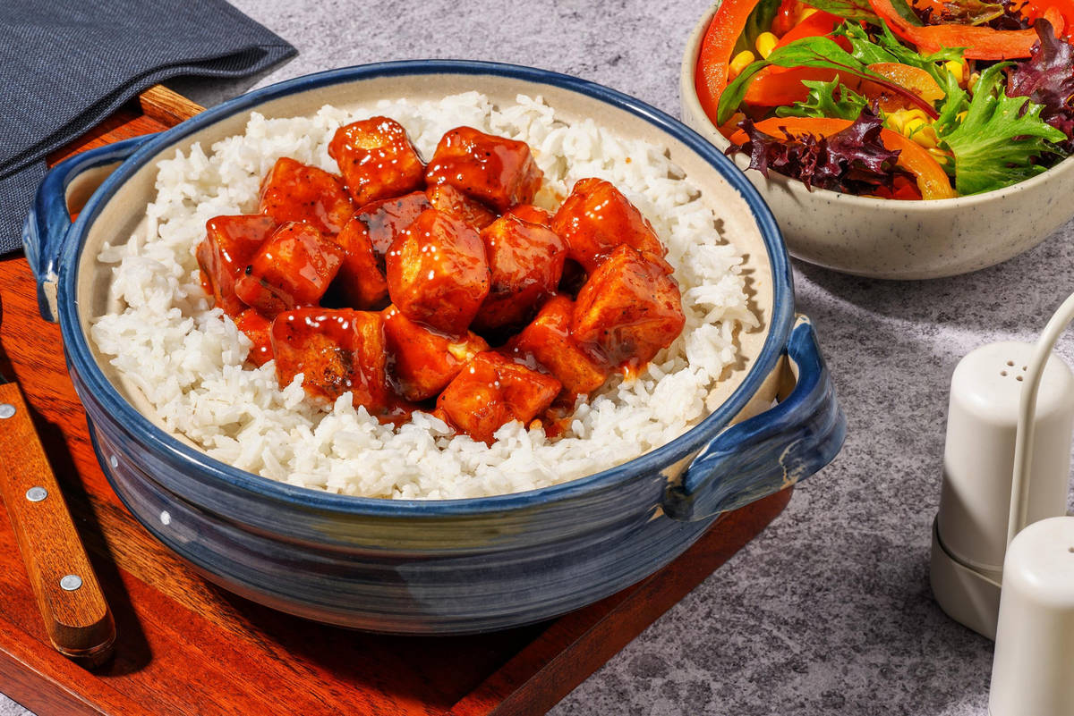 American Spicy-BBQ Tofu Bowl
