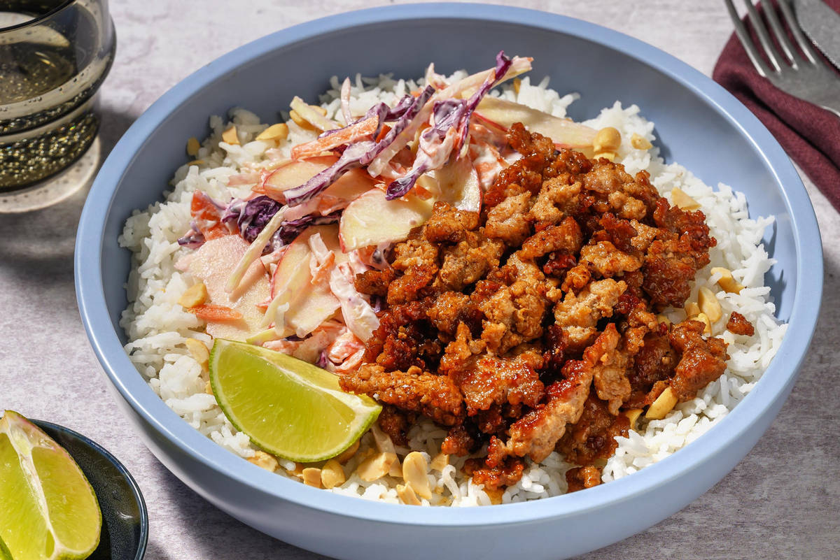 Teriyaki Plant-Based Mince & Peanut Rice