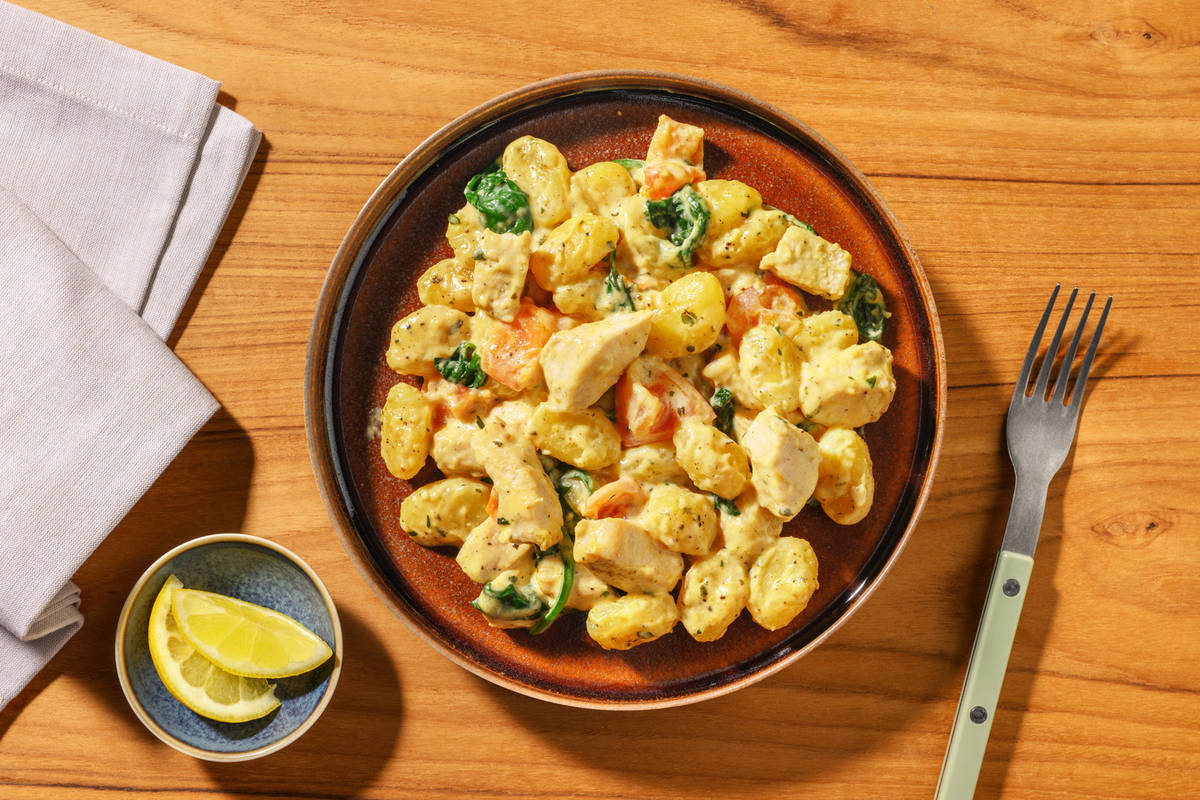 Double One-Pan Creamy Chicken Gnocchi
